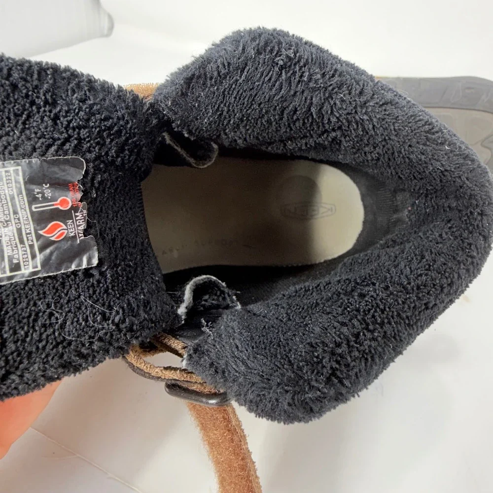 Keen Kids Brown Suede Insulated Winter Boots 1026737 Size 3Y Warm -4F Rated
